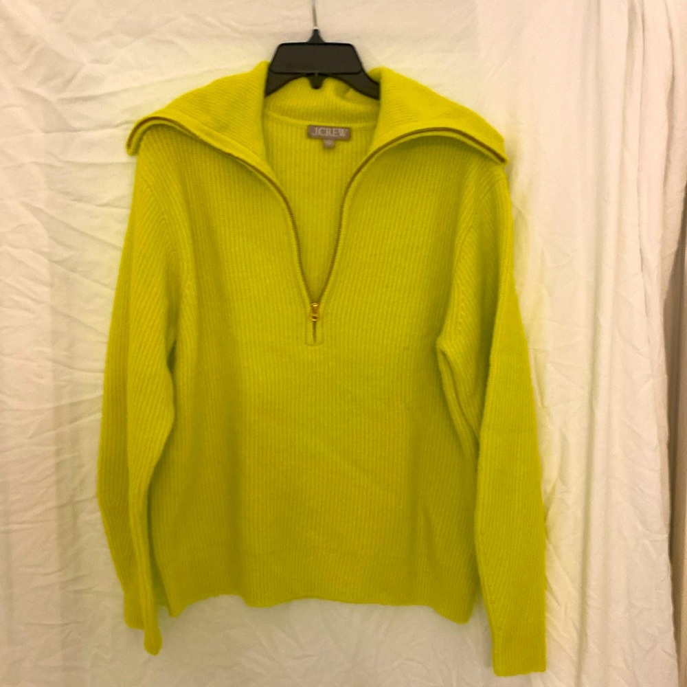 J. Crew Half-Zip Stretch Wool Sweater - Size Small
